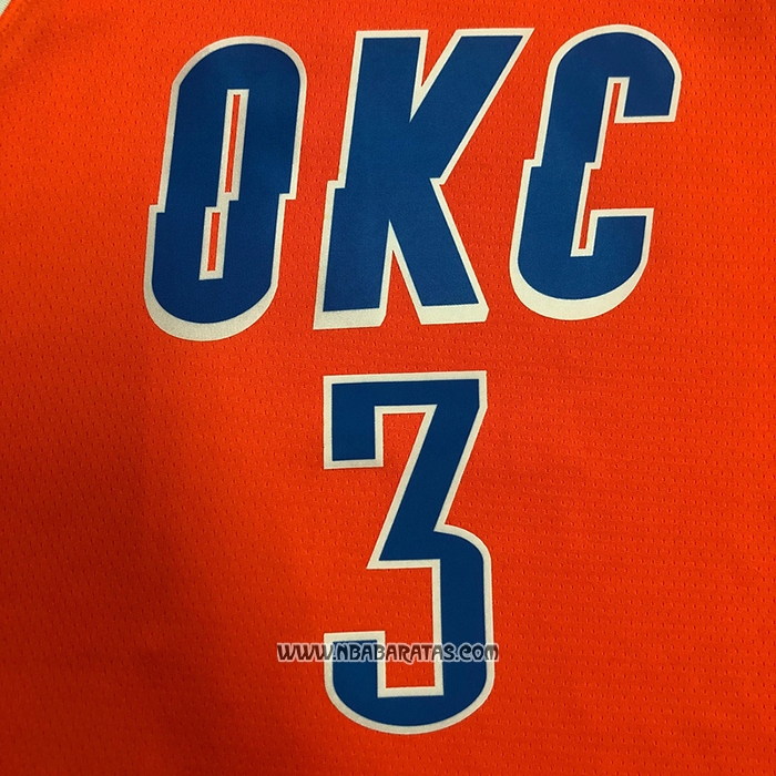 Camiseta Oklahoma City Thunder Chris Paul #3 Statement 2021 Naranja